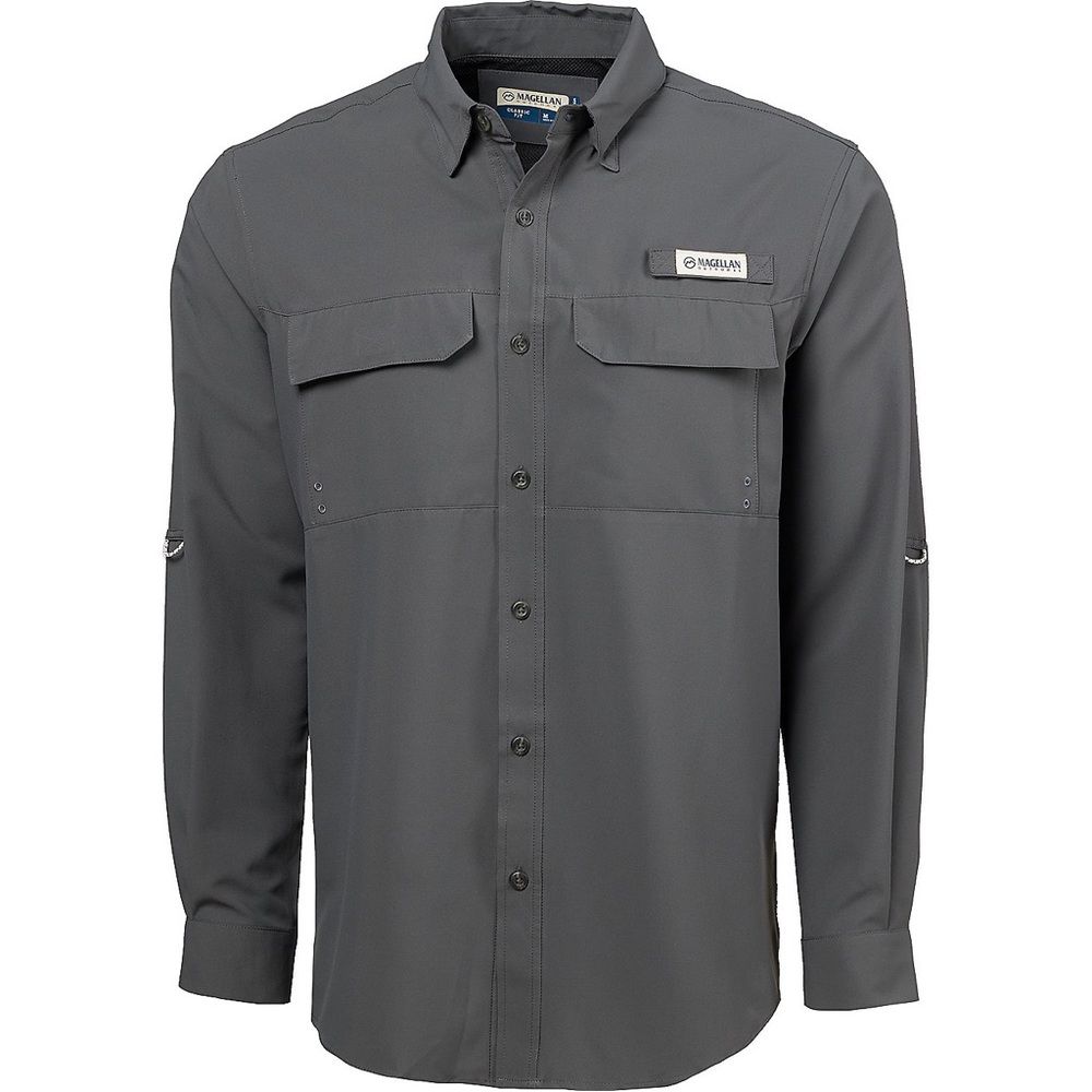 Magellan Outdoors Gray Fish Gear Shirt Sz XL